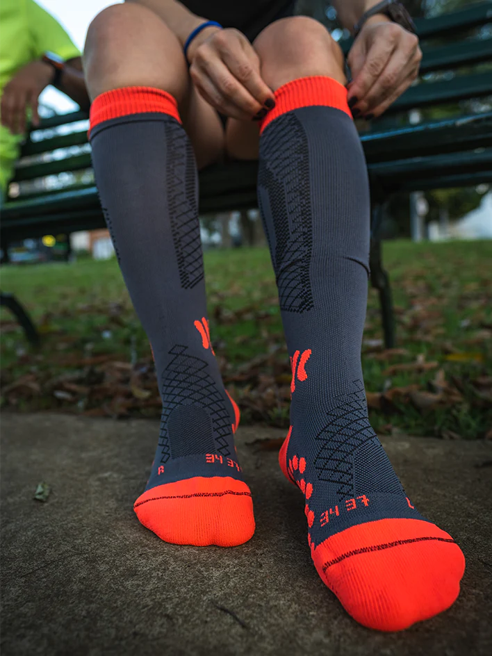 MEIA COMPRESSÃO PRO DOTS BIOTECH UNISSEX PRETA/CINZA