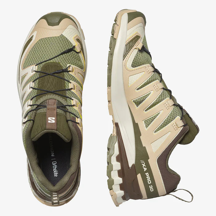 TENIS XA PRO 3D V9 MASCULINO VERDE/CINZA/MARROM