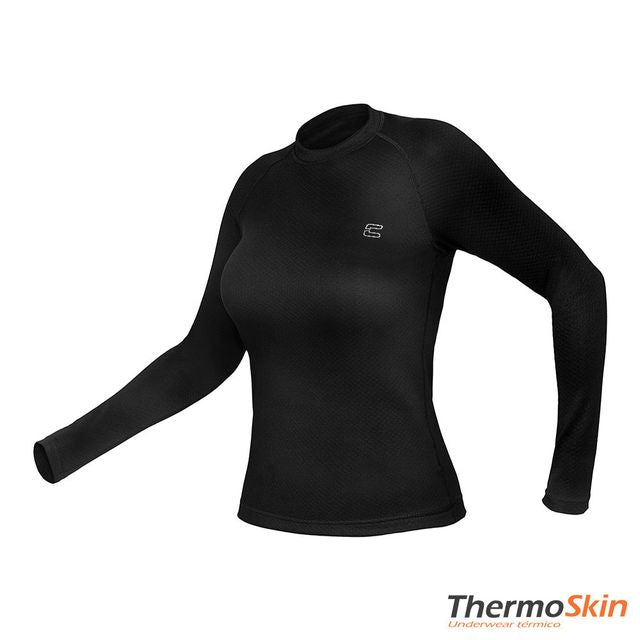 T-SHIRT THERMO SKIN ML PRETO