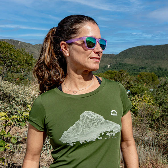 CAMISETA RUNNING MOUNTAIN FEMININO VERDE MILITAR