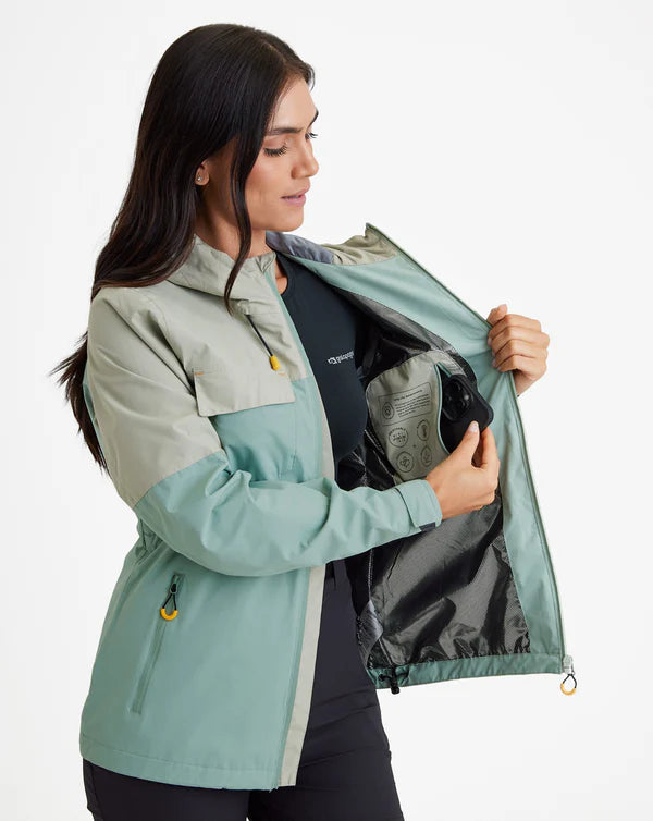 Jaqueta Impermeável Galapagos Darwin Heat Feminino Verde