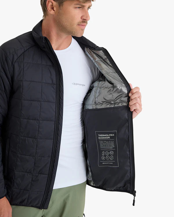 Jaqueta Puffer Galapagos Ibex Thermolite Heat Masculino Preto