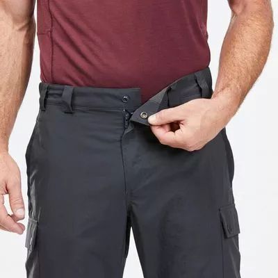 CALÇA MODULAR MASCULINA TRILHA TREKKING 100 ZIP OFF CINZA