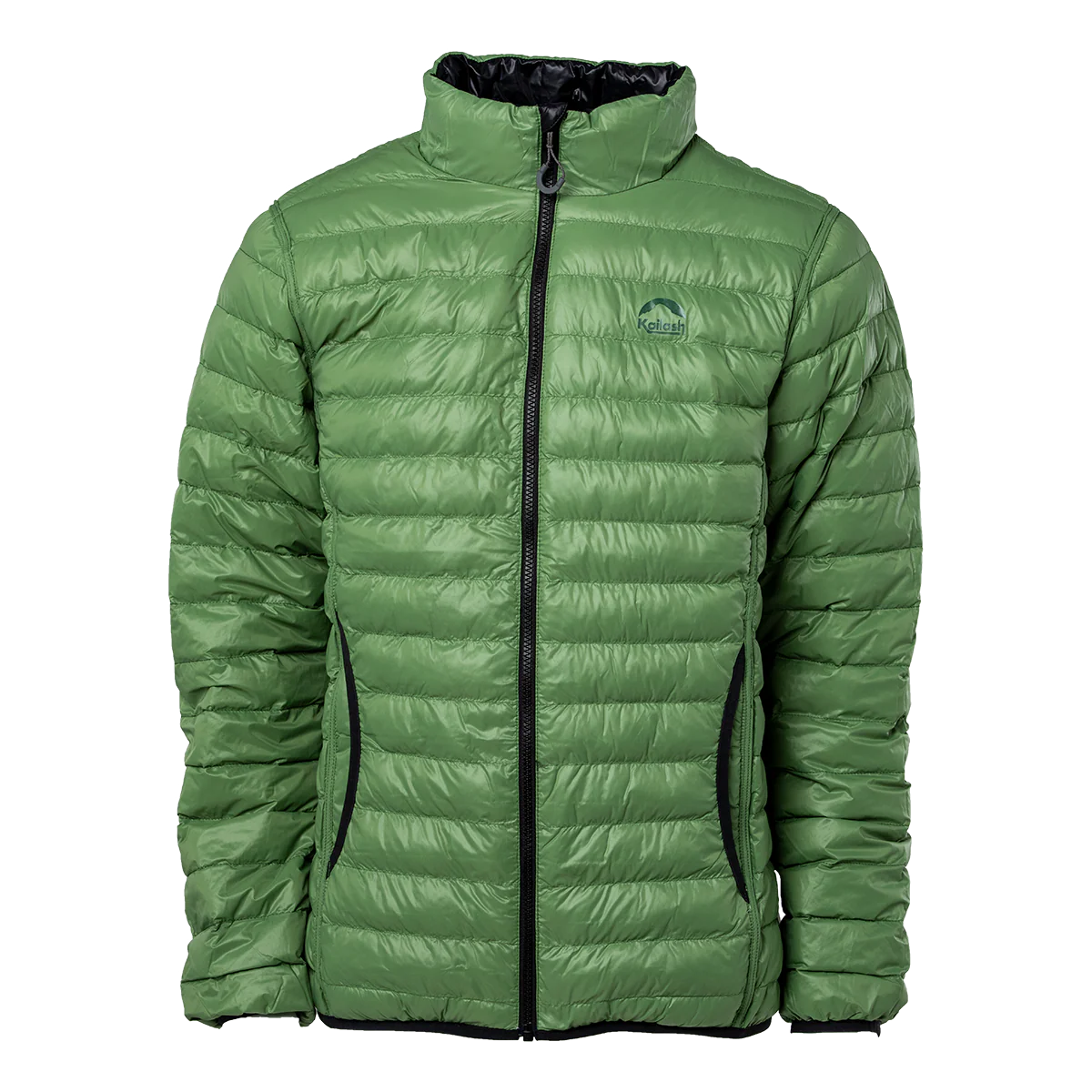 JAQUETA PUFFER DUPLA FACE PLUMA GANSO MASCULINO PRETO/VERDE