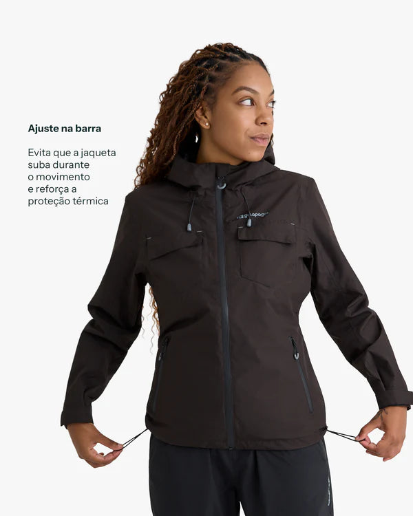 Jaqueta Impermeável Galapagos Darwin Heat Feminina Preto