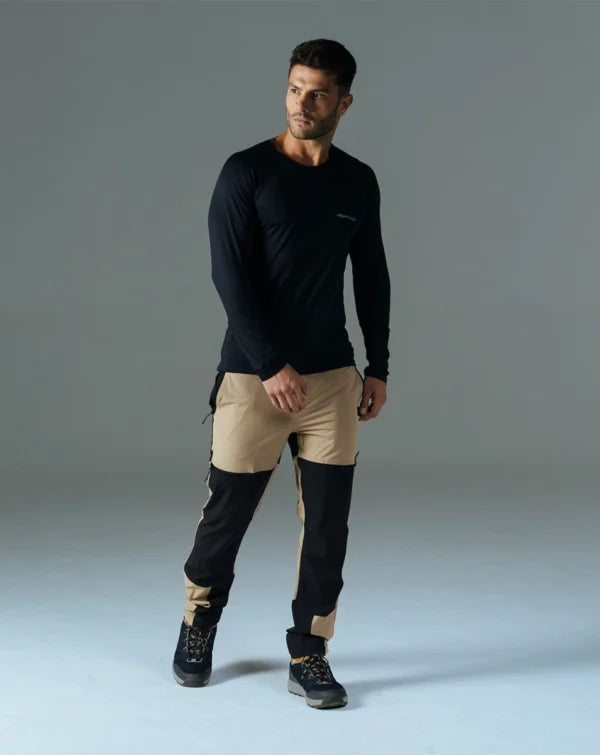 Calça Técnica Galapagos Hiker Masculino Preto com Caqui