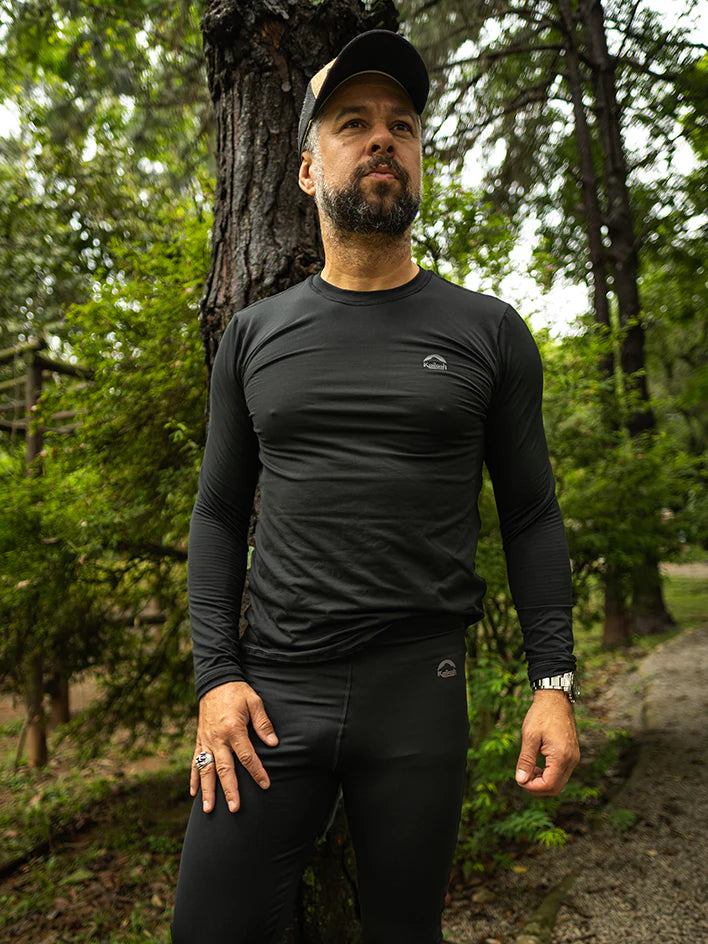 CAMISETA SEGUNDA PELE WARM MASCULINA PRETO