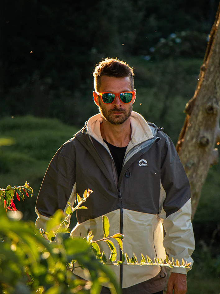 JAQUETA ANORAK IMPERMEÁVEL ANDES PRO MASCULINO CHUMBO/OFF WHITE