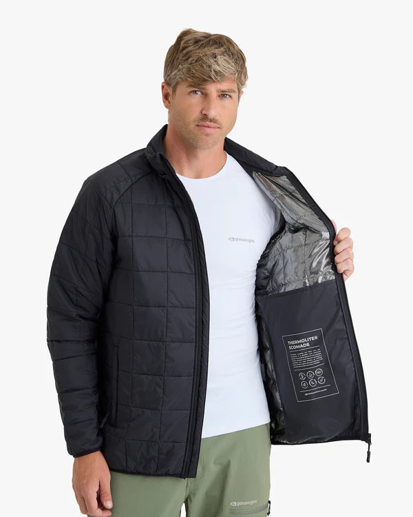 Jaqueta Puffer Galapagos Ibex Thermolite Heat Masculino Preto