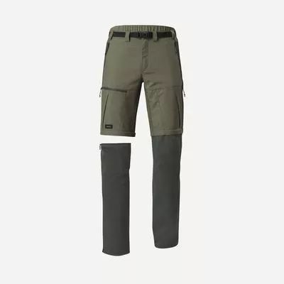 CALÇA MODULAR MASCULINA TRILHA TREKKING MT 500 ZIP OFF VERDE