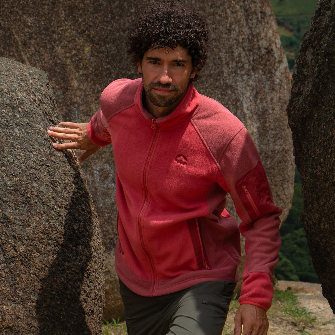 JAQUETA FLEECE LHOTSE MASCULINA VERMELHA