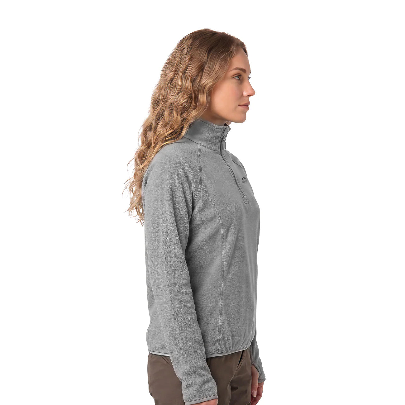 JAQUETA FLEECE CHAMONIX 1/2 ZIPER XLITE CINZA FEMININO KAILASH