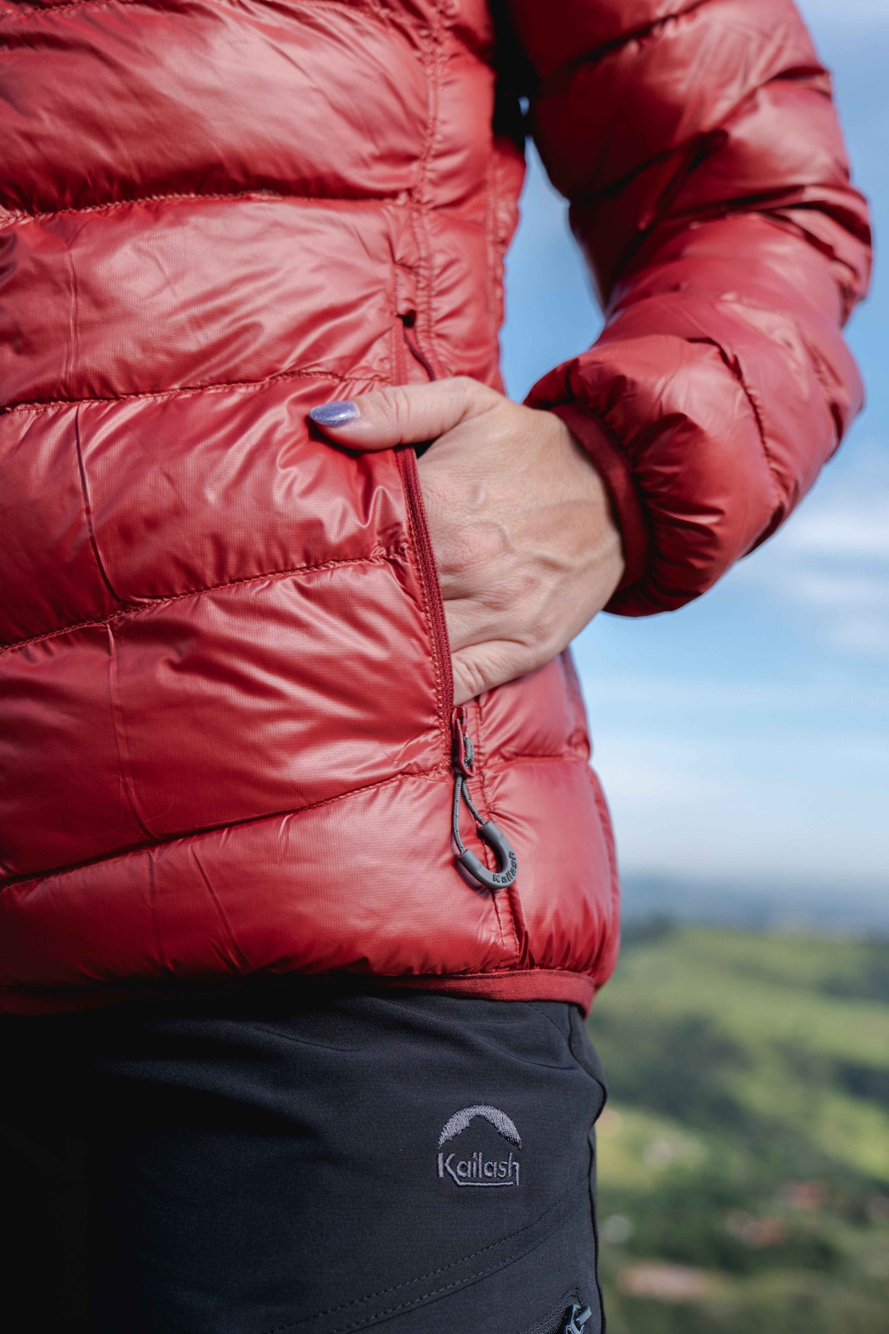 JAQUETA PUFFER DOUBLE PATAGONIA SINTETICA FEMININA VERMELHO LARANJA ESCURO