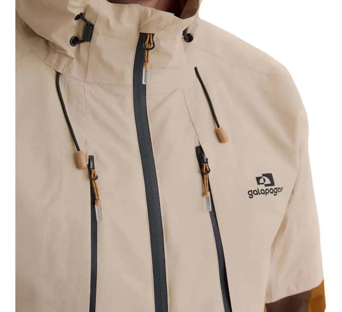 Jaqueta Impermeável Galapagos Darwin Evolution 2.0 Masculino Caqui e Ocre