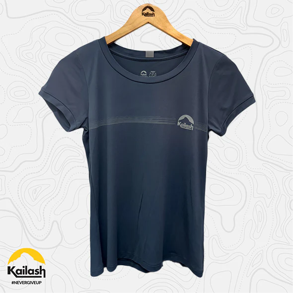 CAMISETA RUNNING FEMININO CINZA