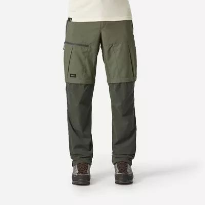 CALÇA MODULAR MASCULINA TRILHA TREKKING MT 500 ZIP OFF VERDE