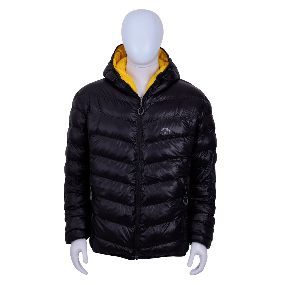 JAQUETA PUFFER DOUBLE PATAGONIA SINTETICA MASCULINO PRETO/AMARELO
