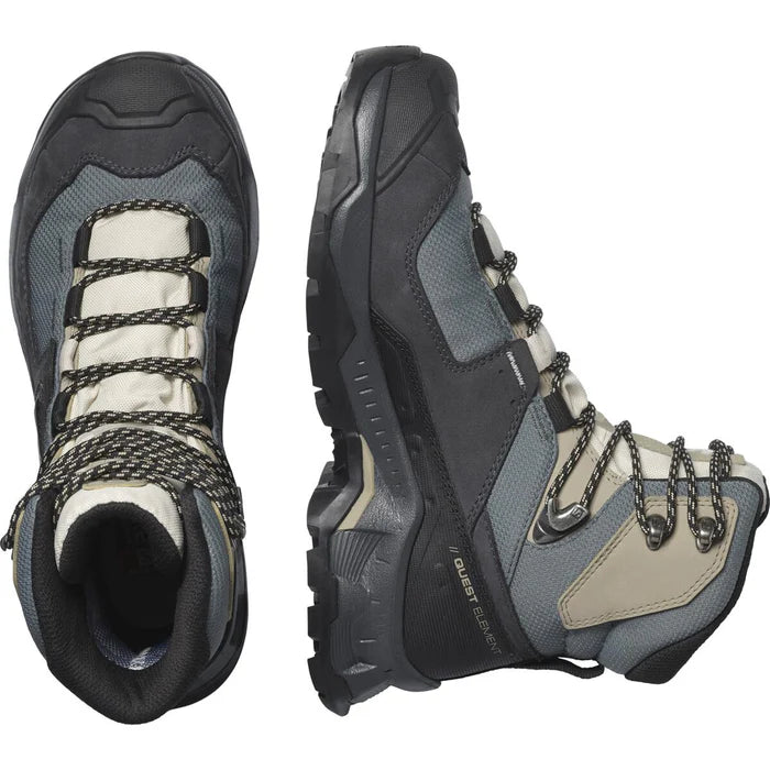 BOTA QUEST ELEMENT GTX FEMININA PRETO/MUSGO/CINZA