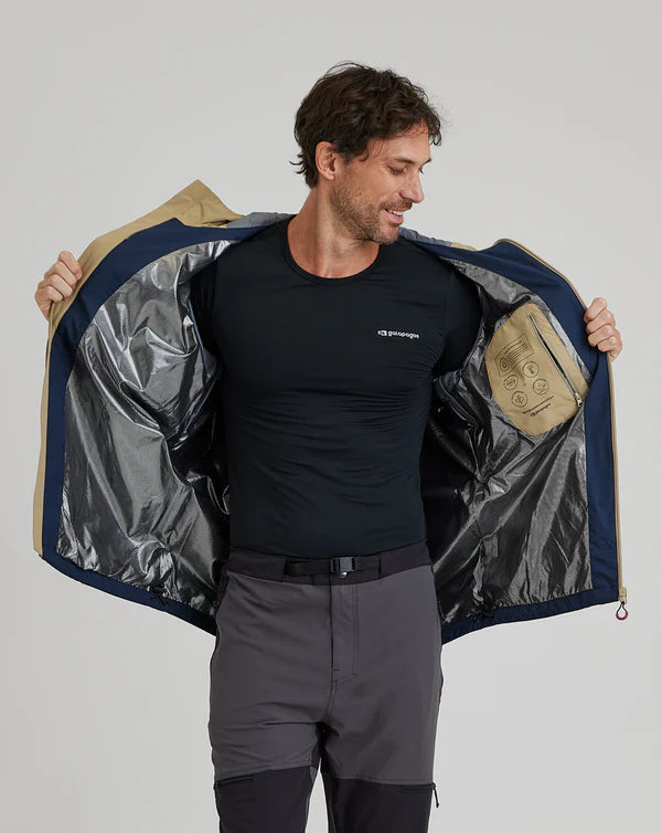 Jaqueta Impermeável Galapagos Darwin Heat Masculino Azul Marinho