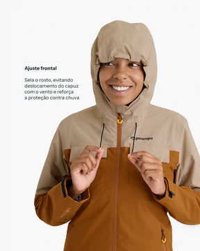 Jaqueta Impermeável Galapagos Darwin Heat Feminino Terracota