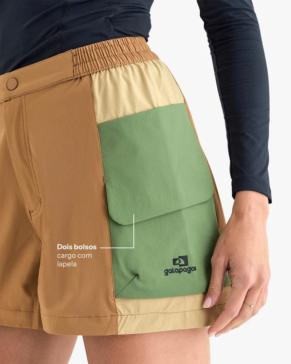 SHORTS CARGO GALAPAGOS RAVEN FEMININO