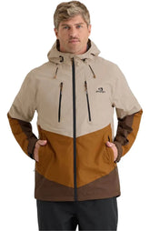 Jaqueta Impermeável Galapagos Darwin Evolution 2.0 Masculino Caqui e Ocre
