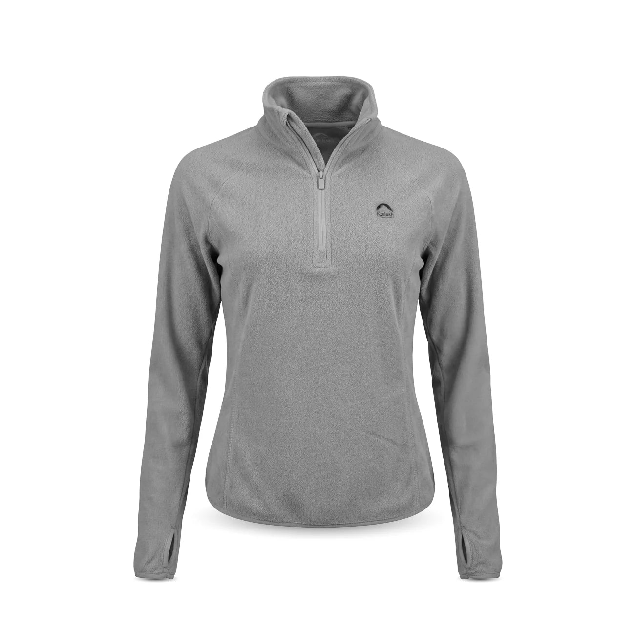 JAQUETA FLEECE CHAMONIX 1/2 ZIPER XLITE CINZA FEMININO KAILASH