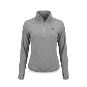 JAQUETA FLEECE CHAMONIX 1/2 ZIPER XLITE CINZA FEMININO KAILASH
