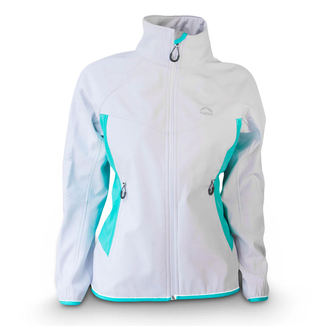 JAQUETA SOFTSHELL BARILOCHE FEM. BRANCO/TIFFANY