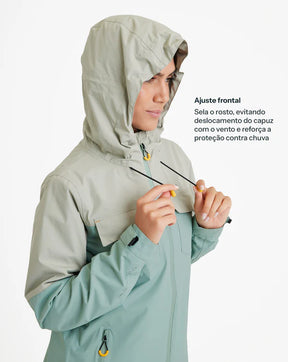 Jaqueta Impermeável Galapagos Darwin Heat Feminino Verde