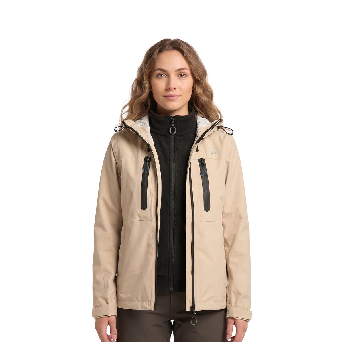 JAQUETA ANORAK 3X1 FITZ ROY OFF WHITE/PRETO FEM KAILASH