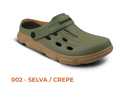 CALÇADO CONFORTO ADVENTURE MASCULINO- SELVA/CREPE