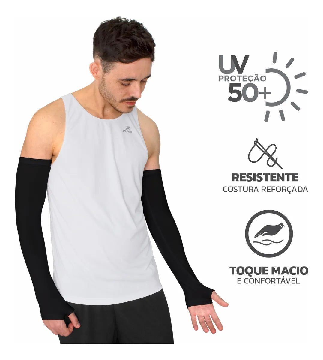 MANGUITO LONGO ELASTICO BASIC FPS + PRETO