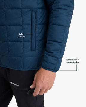Jaqueta Puffer Galapagos Ibex Thermolite Heat Masculino Azul Marinho