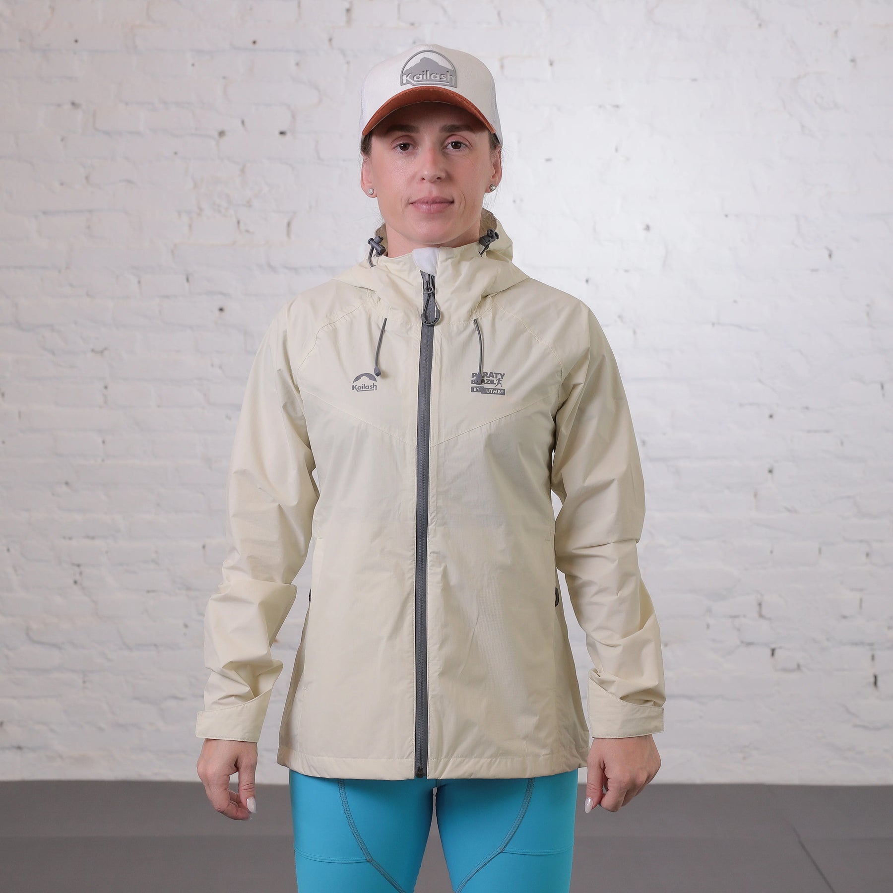 JACKET ANORAK WATERPROOF ANDES X-LITE FEMININA  UTMB OFF WHITE