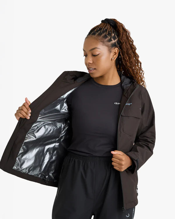 Jaqueta Impermeável Galapagos Darwin Heat Feminina Preto