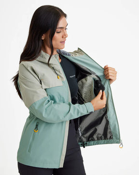 Jaqueta Impermeável Galapagos Darwin Heat Feminino Verde