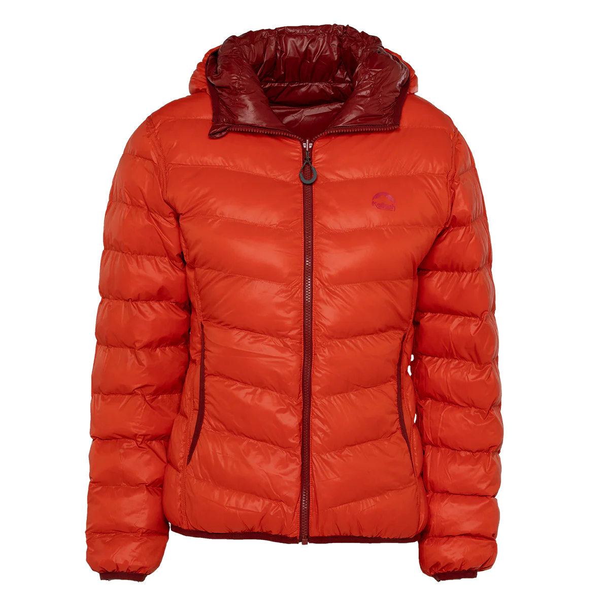 JAQUETA PUFFER DOUBLE PATAGONIA SINTETICA FEMININA VERMELHO LARANJA ESCURO