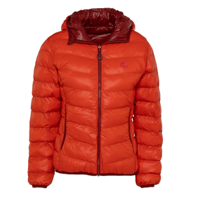 JAQUETA PUFFER DOUBLE PATAGONIA SINTETICA FEMININA VERMELHO LARANJA ESCURO