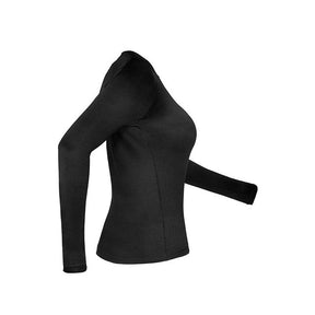 T-SHIRT THERMO SKIN ML FEMININA PRETO