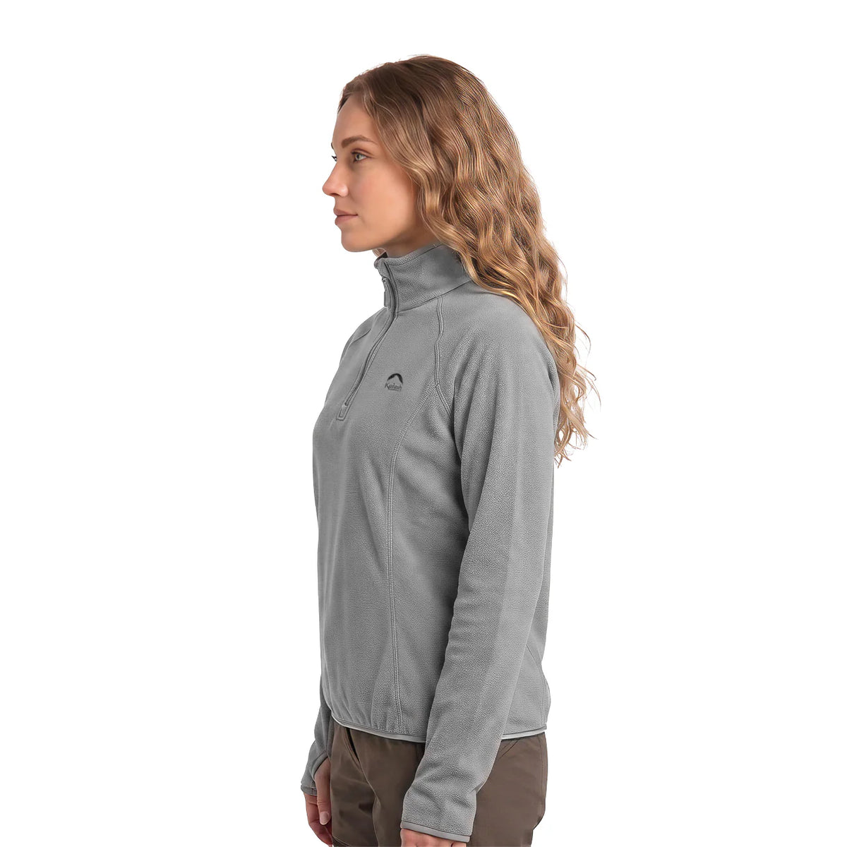 JAQUETA FLEECE CHAMONIX 1/2 ZIPER XLITE CINZA FEMININO KAILASH