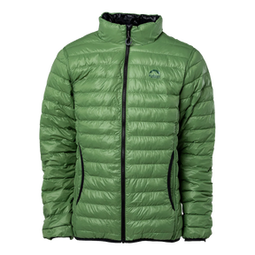JAQUETA PUFFER DUPLA FACE PLUMA GANSO MASCULINO PRETO/VERDE