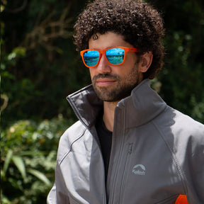 JAQUETA SOFTSHELL BARILOCHE MASCULINO CHUMBO/LARANJA