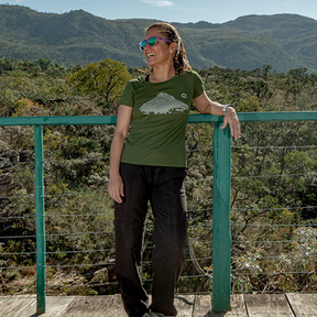 CAMISETA RUNNING MOUNTAIN FEMININO VERDE MILITAR