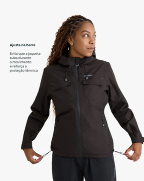 Jaqueta Impermeável Galapagos Darwin Heat Feminina Preto