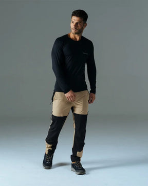 Calça Técnica Galapagos Hiker Masculino Preto com Caqui