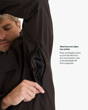 Jaqueta Impermeável Galapagos Darwin Heat Masculino Preto