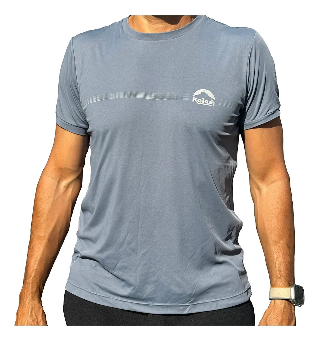 CAMISETA RUNNING BASIC MASCULINO CINZA
