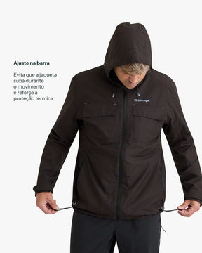 Jaqueta Impermeável Galapagos Darwin Heat Masculino Preto