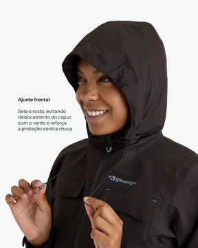 Jaqueta Impermeável Galapagos Darwin Heat Feminina Preto